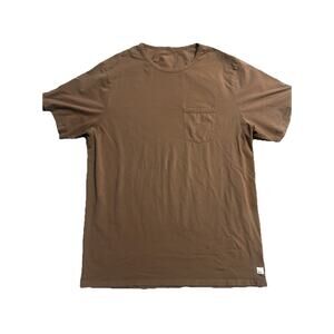 Vuori Tech Tee Men’s Xl Short Sleeve Pocket T Shirt Orange Brown Athletic